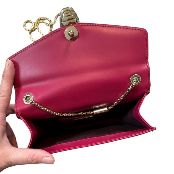 Bvlgari Pink Stingray Flap Leather Serpenti Forever Shoulder Bag - Picture 3 of 12